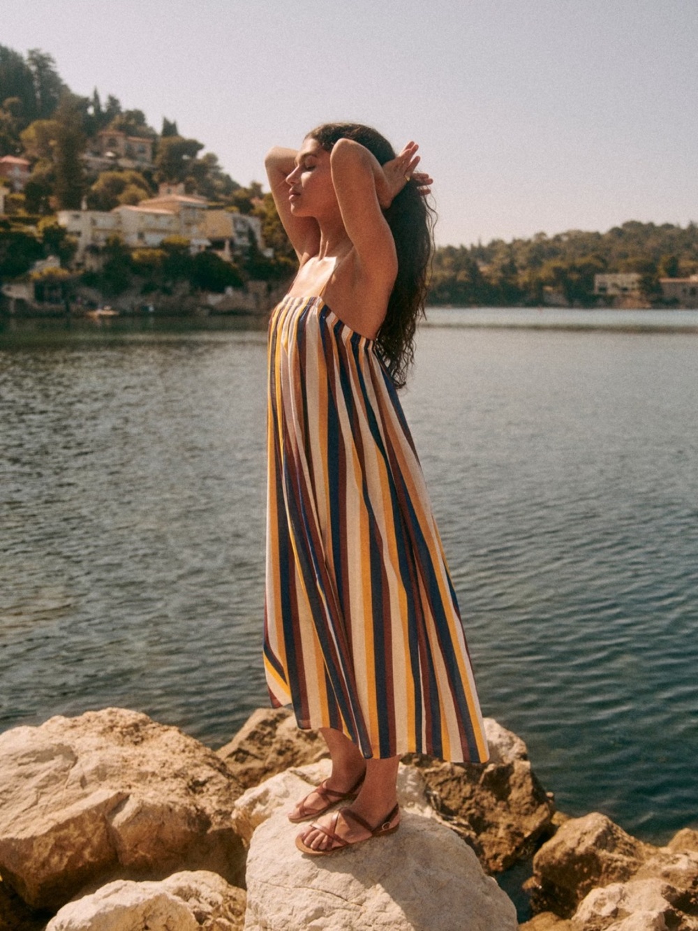 Sezane Panama Dress Summer Stripes - Size 6